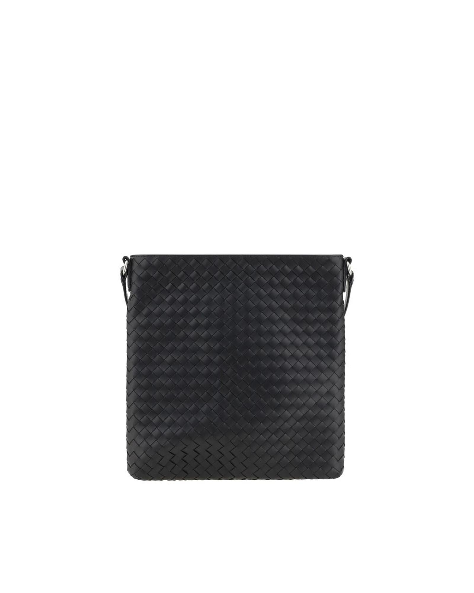 Bottega Veneta Intrecciato Leather Shoulder Bag Men Black