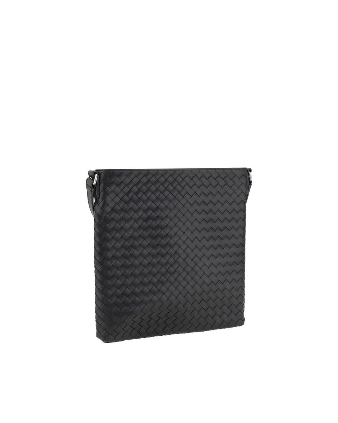 Bottega Veneta Intrecciato Leather Shoulder Bag Men Black