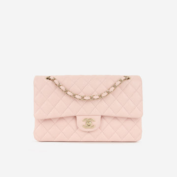 Chanel Medium Classic Flap Light Pink Caviar Champagne Gold Hardware