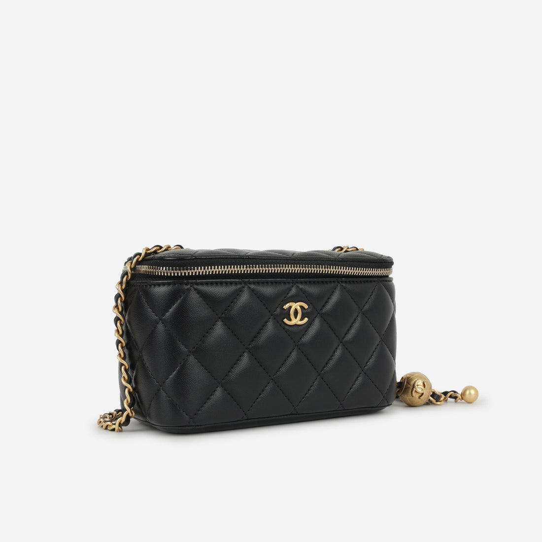 Chanel Pearl Crush Vanity Black Lambskin Gold Hardware
