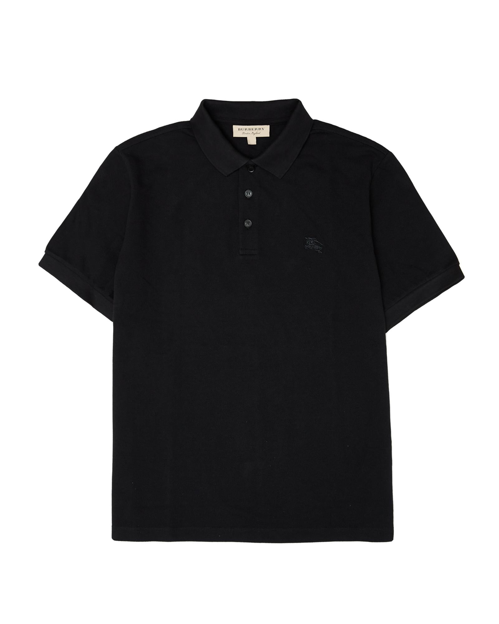 Burberry Short Sleeve Polo Shirt Men Black