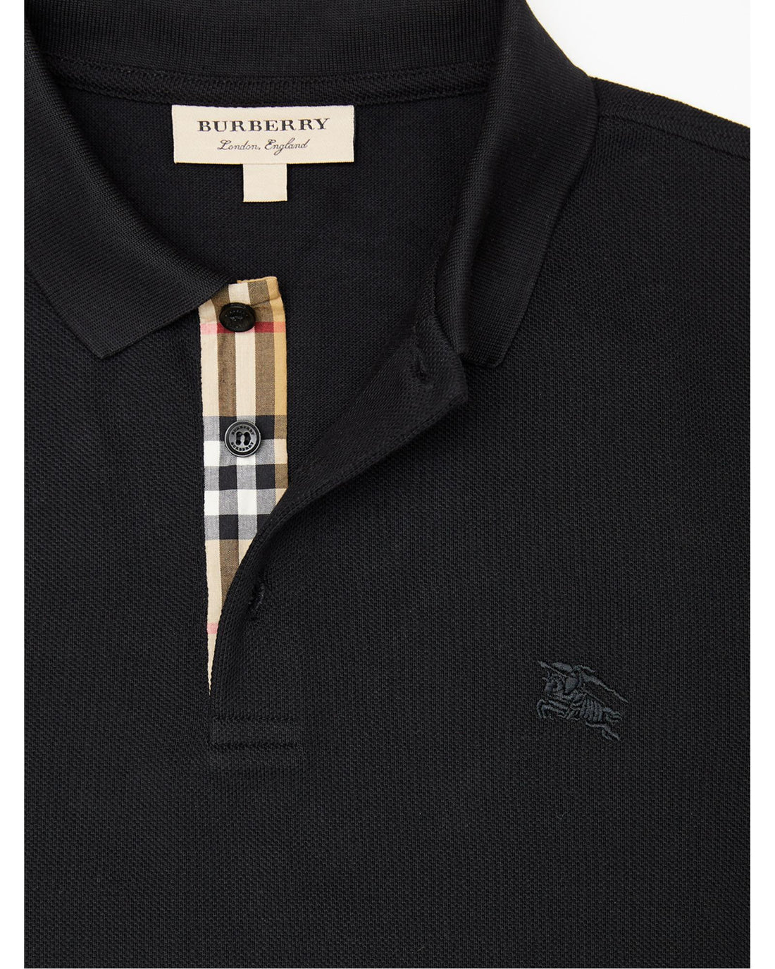 Burberry Short Sleeve Polo Shirt Men Black