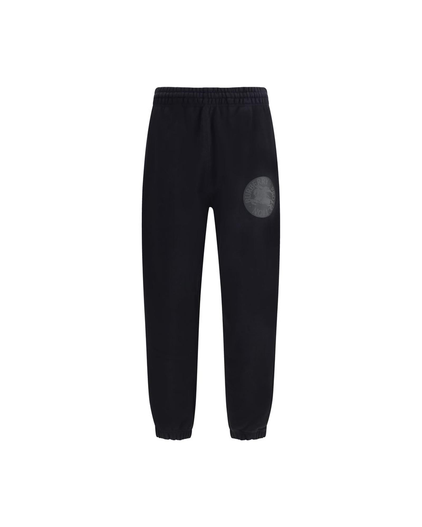 Burberry LogoEmbroidered Sweatpants Men Black Pants