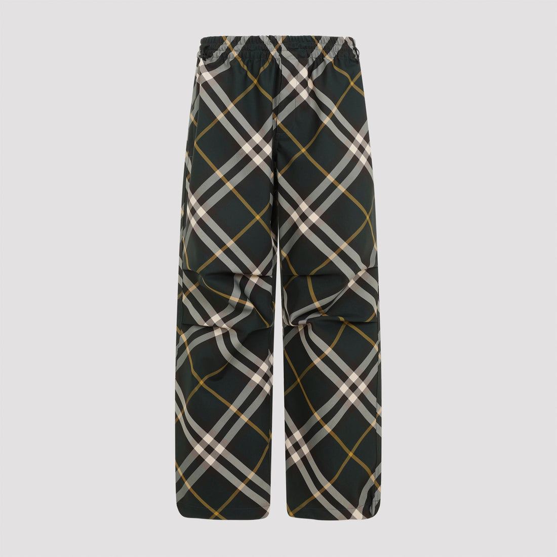 BURBERRY Trendy Trousers with Multicolor Check Pattern - Men's Relaxed Fit
