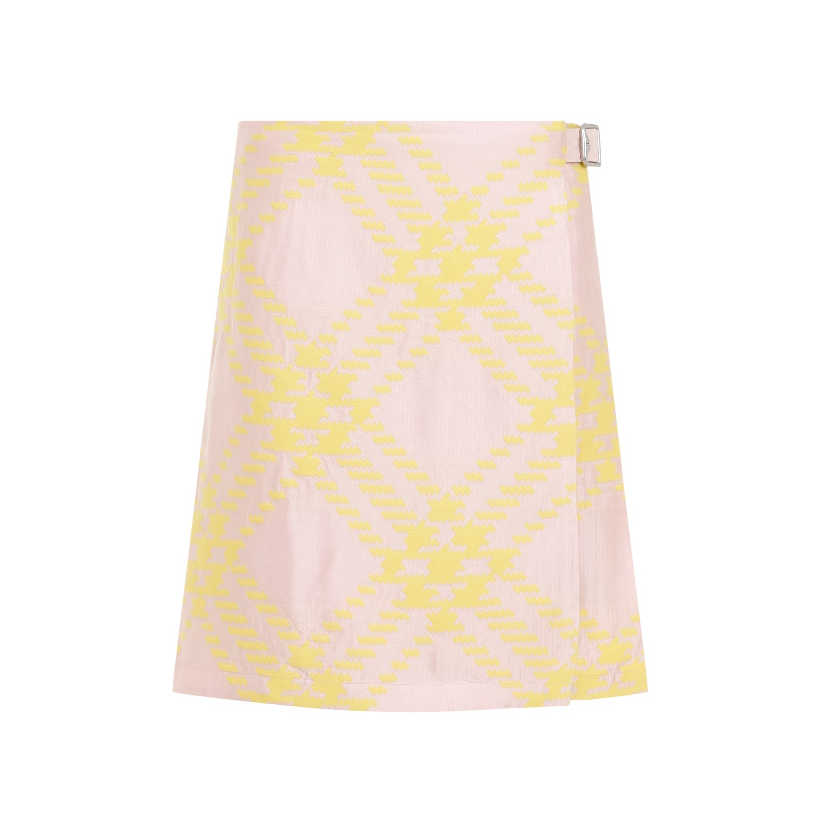 BURBERRY Stylish Mini Wrap Skirt with Checkered Design