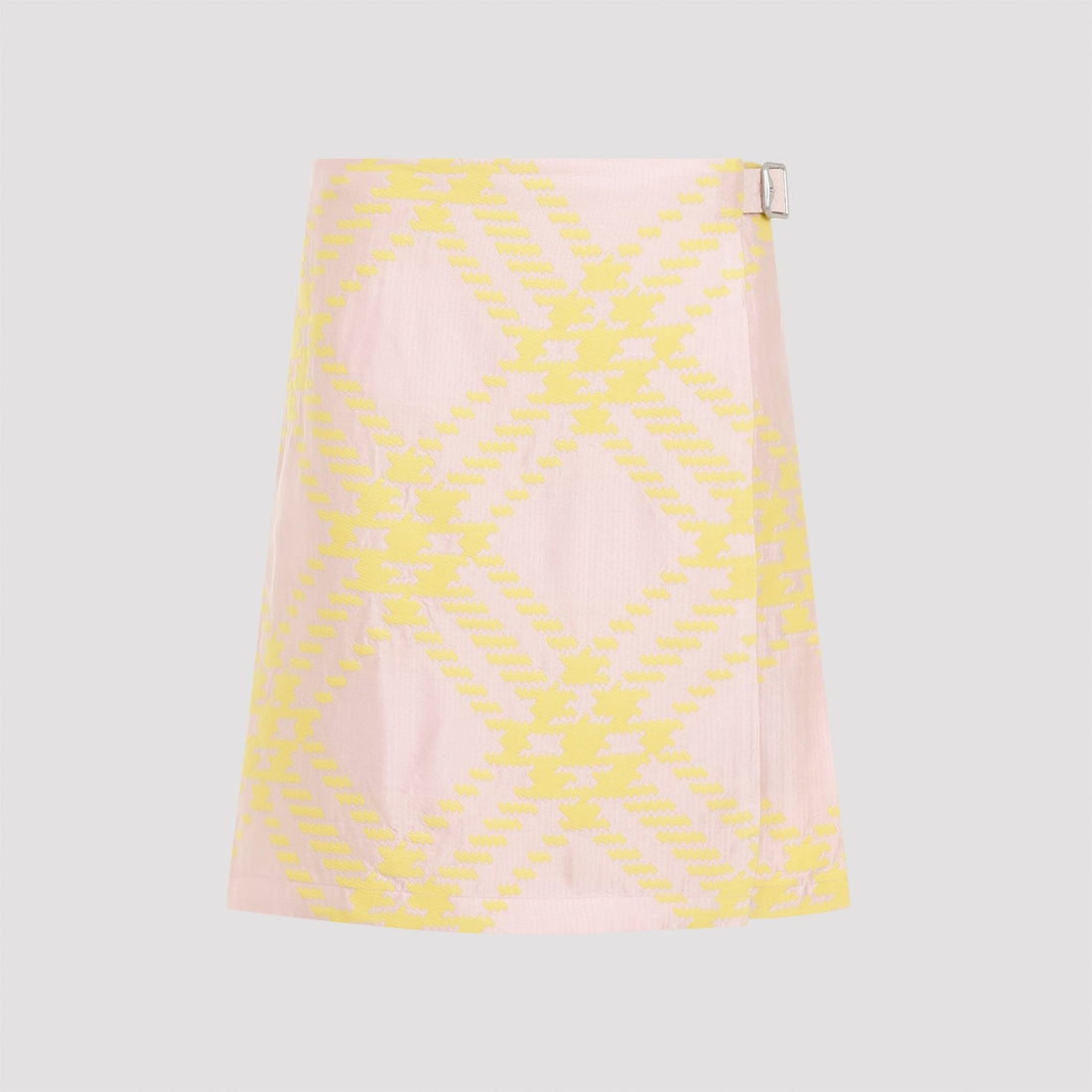 BURBERRY Stylish Mini Wrap Skirt with Checkered Design