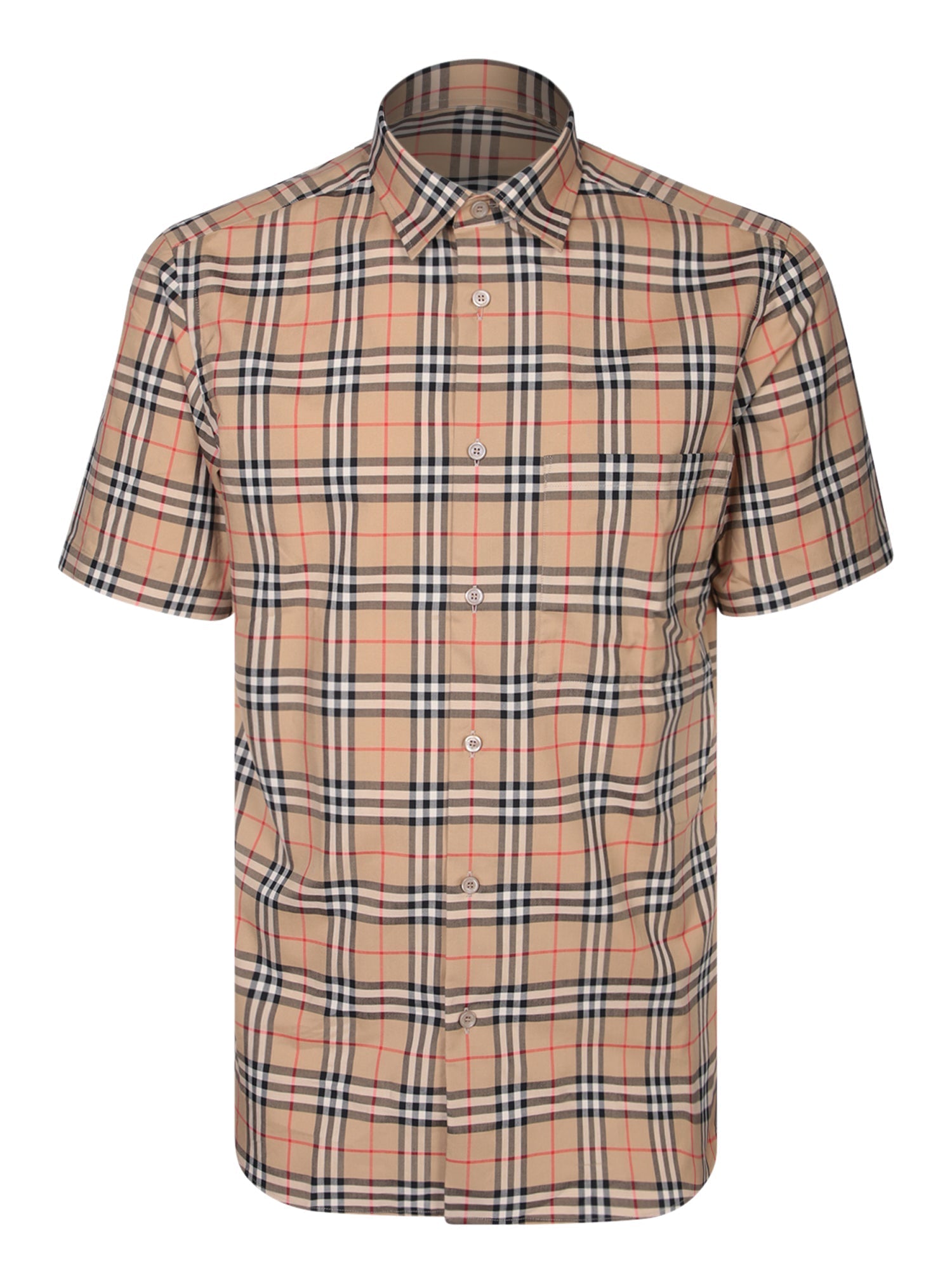 BURBERRY Men's Short Sleeve Iconic Check Mini Shirt