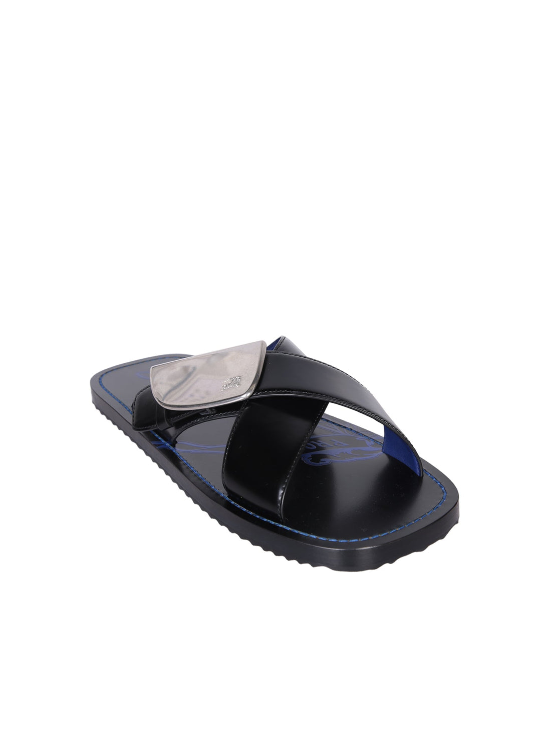 BURBERRY Luxury Black Crisscross Sandals for Men