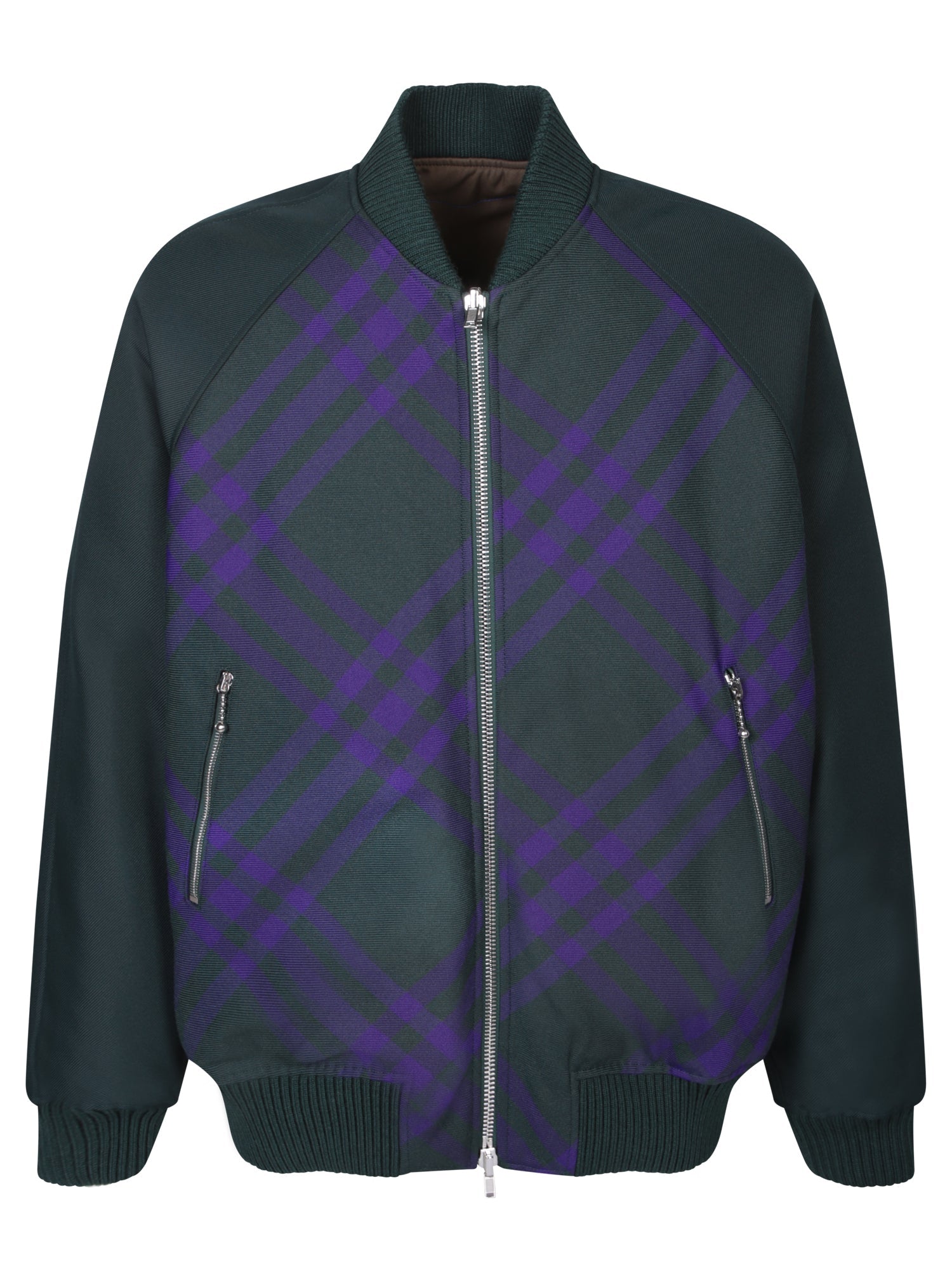 BURBERRY Reversible Bomber Jacket with Equestrian Design - Men's