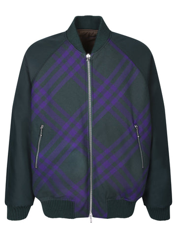 BURBERRY Reversible Bomber Jacket with Equestrian Design - Men's