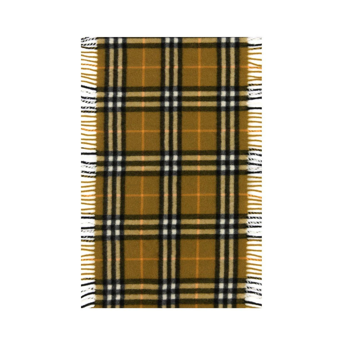BURBERRY Cashmere Check Motif Scarf 155 cm