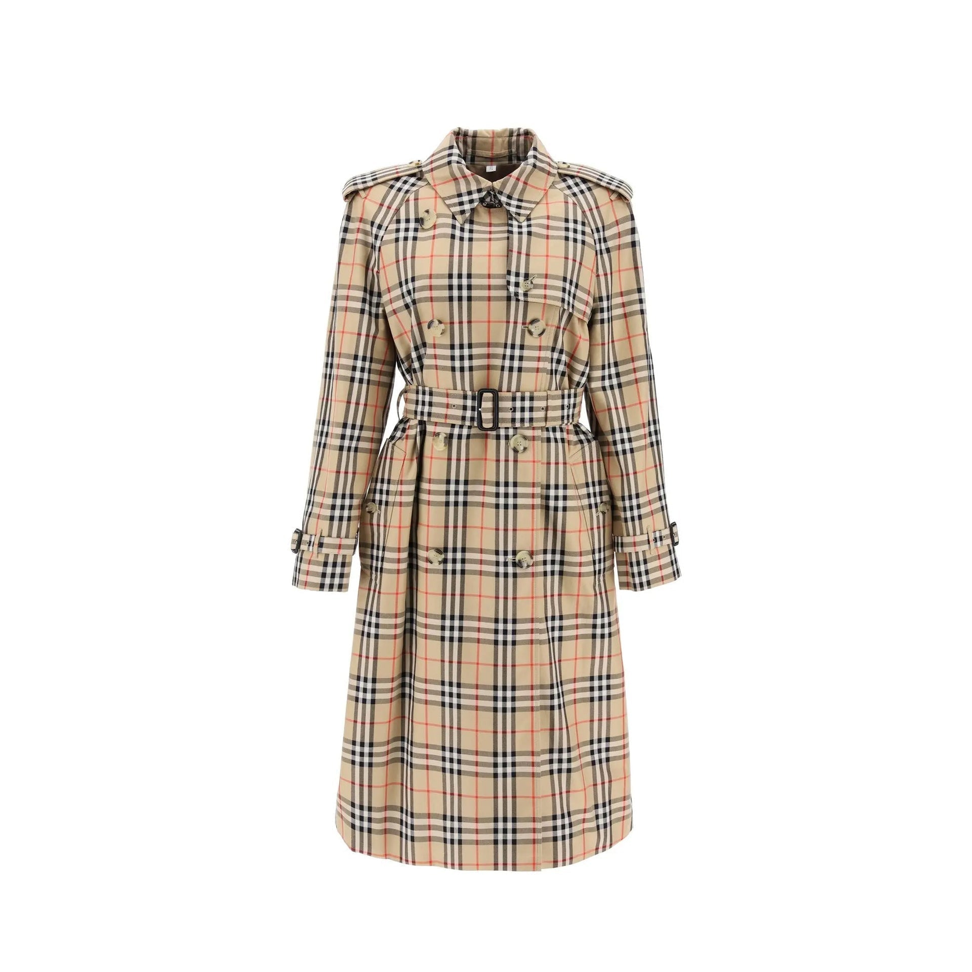 BURBERRY Checkered Design Trench Coat