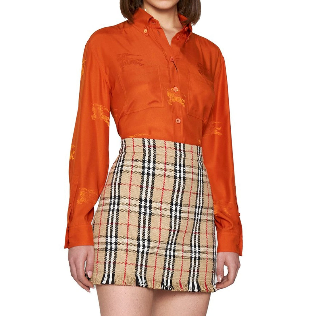 BURBERRY Vintage Pattern Mini Skirt for Women