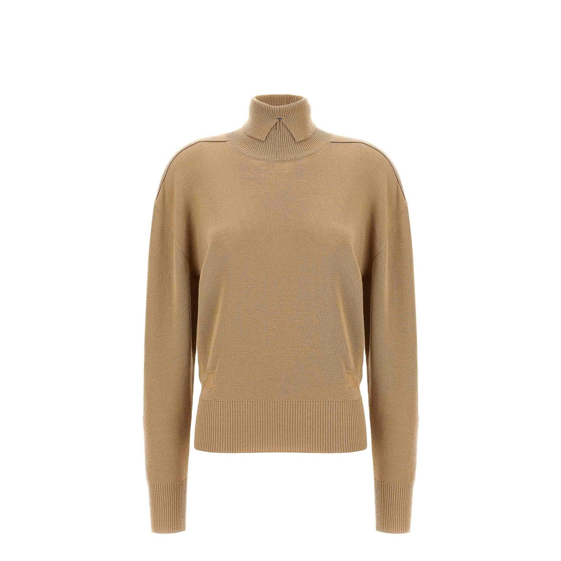 BURBERRY High Neck Wool Sweater for Women
