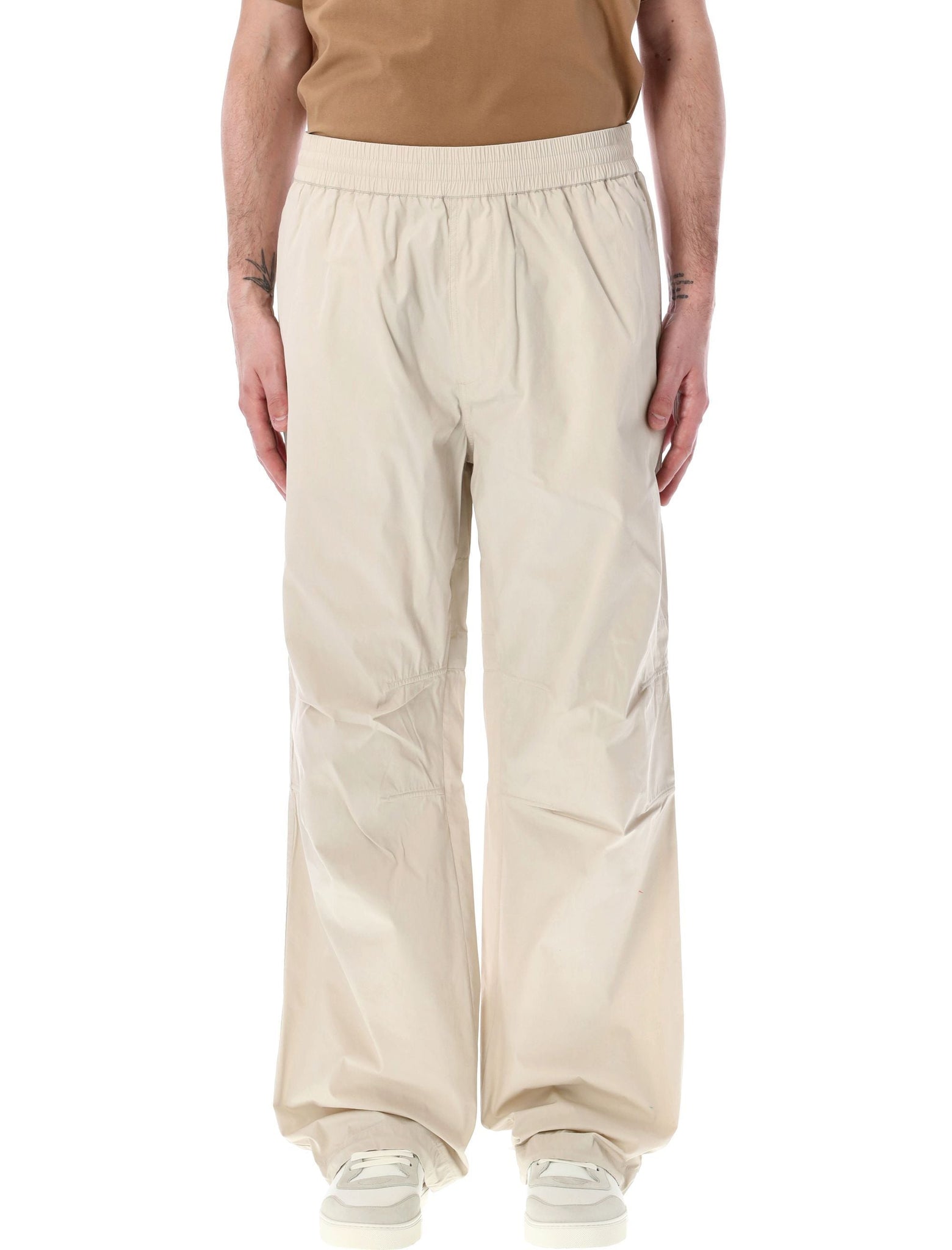 BURBERRY Men's Cargo Trousers with Drawstring Cuffs - Size L