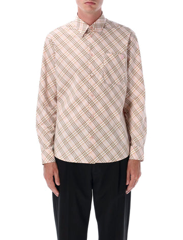 BURBERRY Check Cotton Shirt for Men - Spring Summer 25
