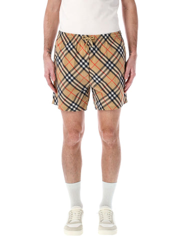 BURBERRY Check Swim Shorts for Men