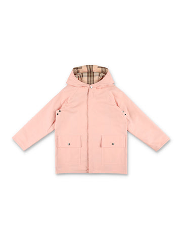 BURBERRY Reversible Check Cotton Jacket for Girls
