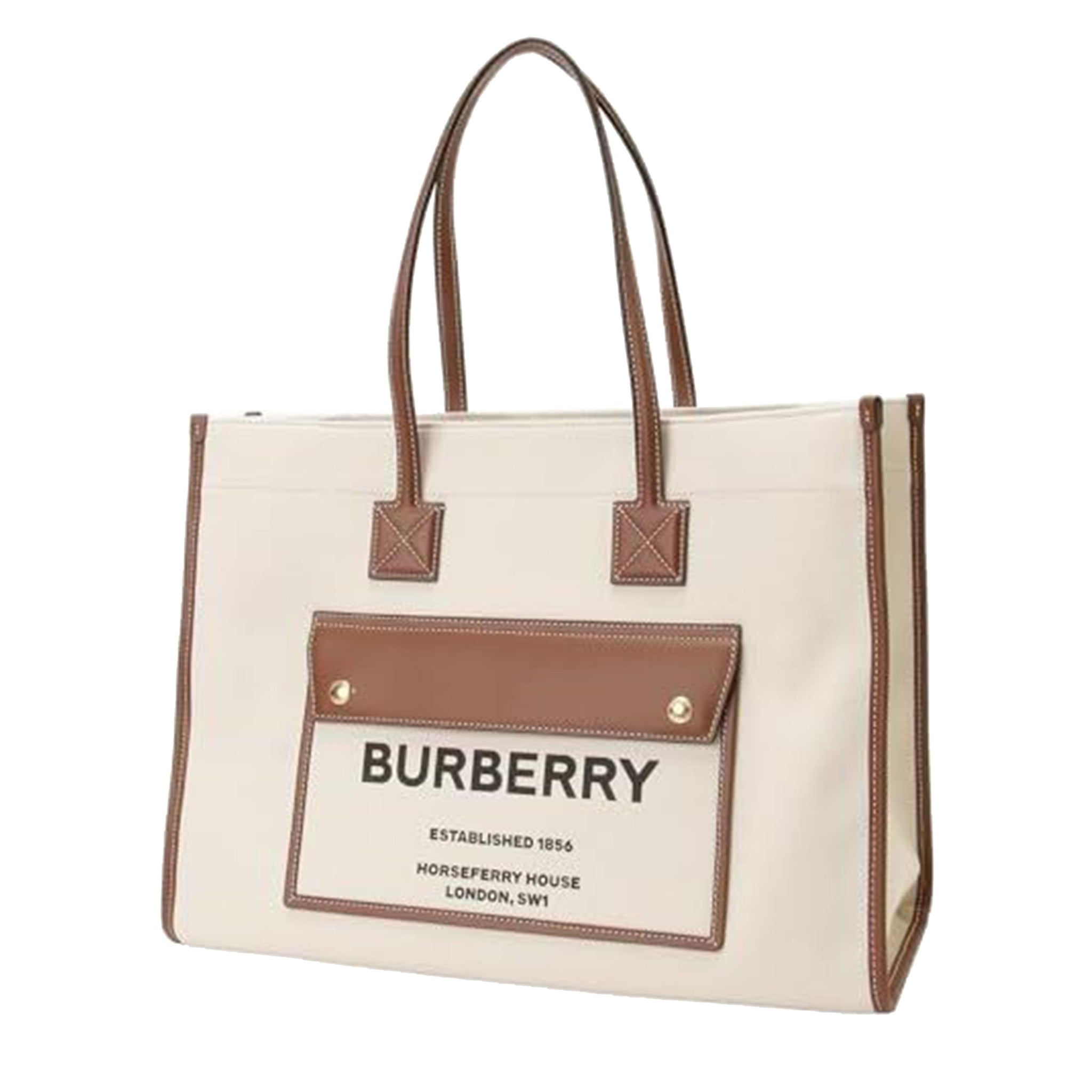 BURBERRY Mini Pocket Detail Tote Handbag