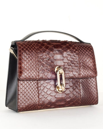 Balenciaga Burgundy Python Shoulder Bag
