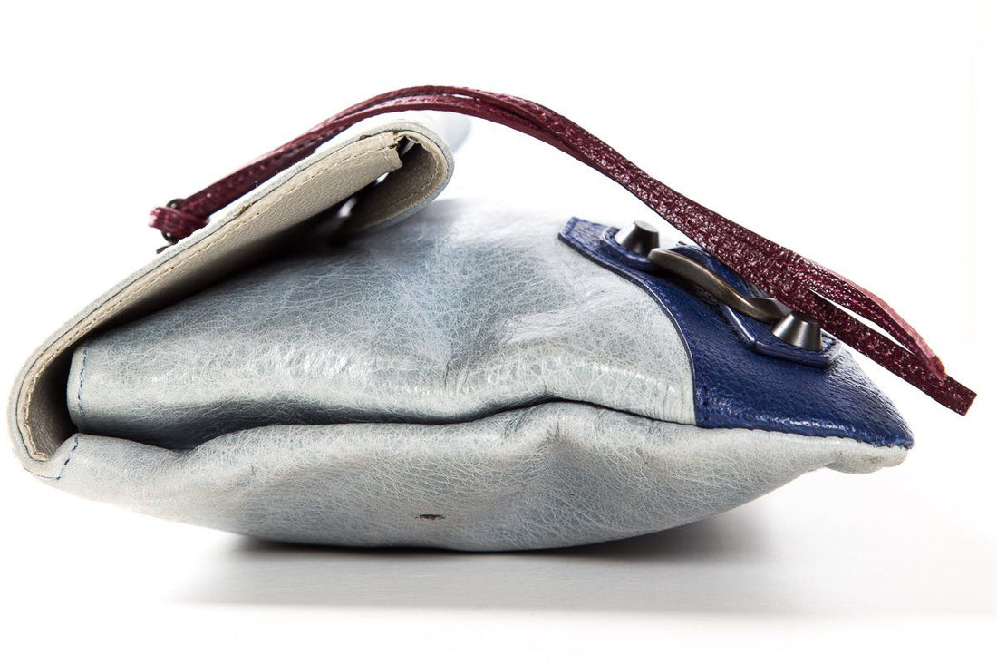 Balenciaga Multicolored Leather Motocross Envelope Clutch