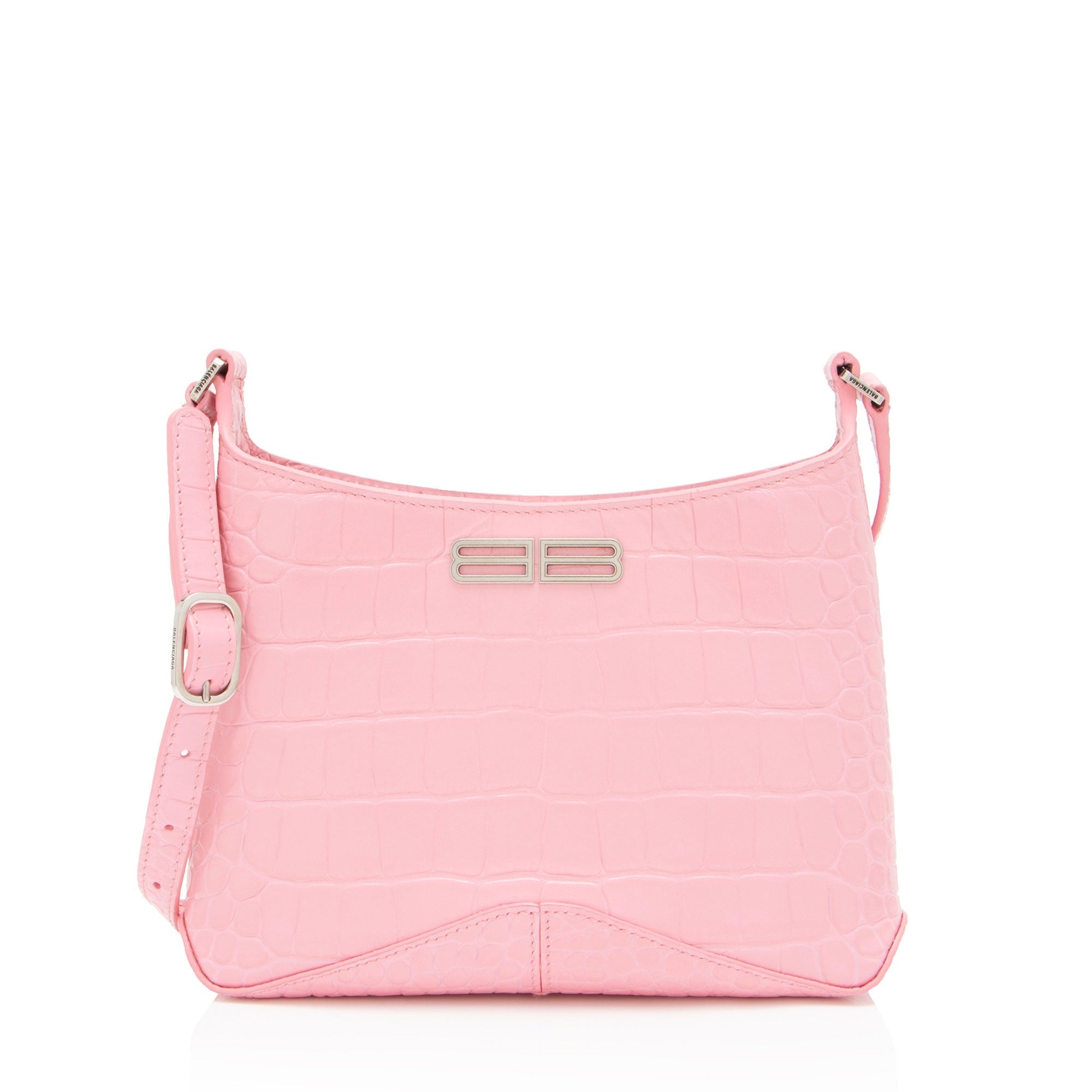 Balenciaga Shiny Croc Embossed Calfskin XX Small Shoulder Bag