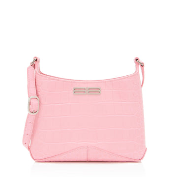 Balenciaga Shiny Croc Embossed Calfskin XX Small Shoulder Bag