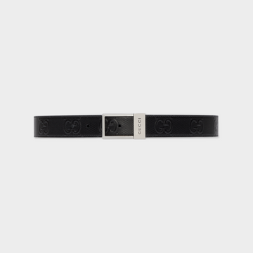 Black GG Belt With Rectangular Buckle Designer Belts for Men