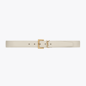 Blanc Vintage Cassandre Belt With Square Buckle Designer Belts for Women