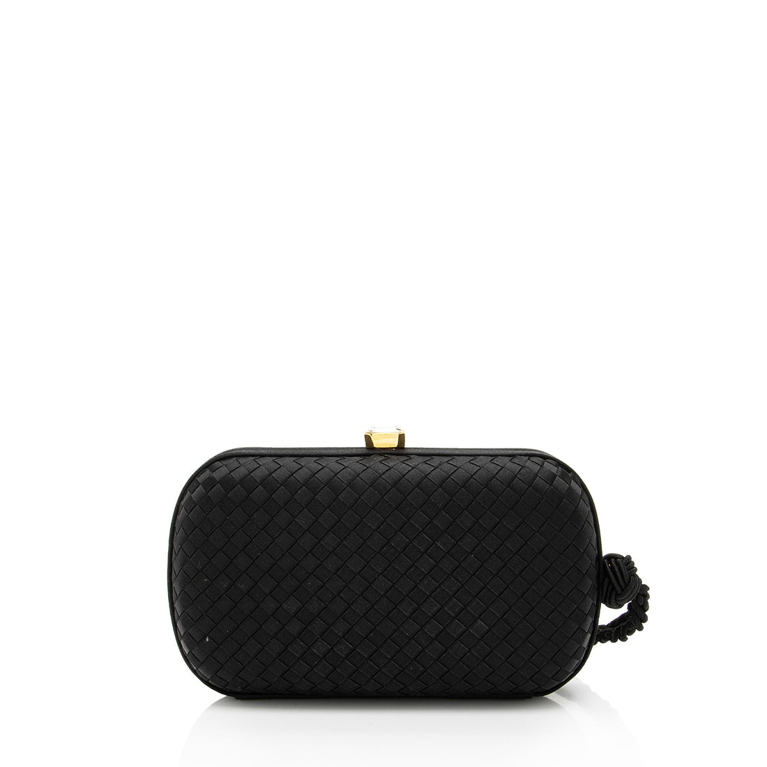 Bottega Veneta Intrecciato Satin Tassel Clutch