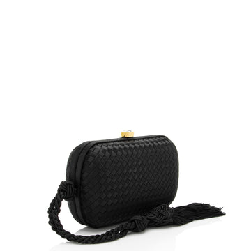 Bottega Veneta Intrecciato Satin Tassel Clutch
