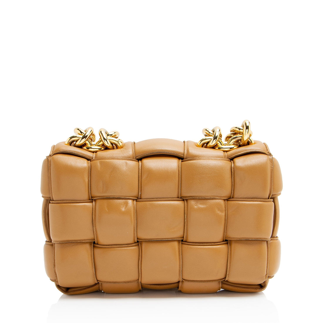 Bottega Veneta Lambskin Cassette Chain Maxi Shoulder Bag