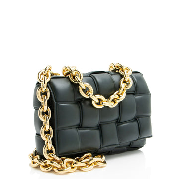 Bottega Veneta Lambskin Cassette Chain Maxi Shoulder Bag
