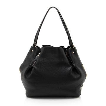 Burberry Calfskin House Check Maidstone Medium Shoulder Bag