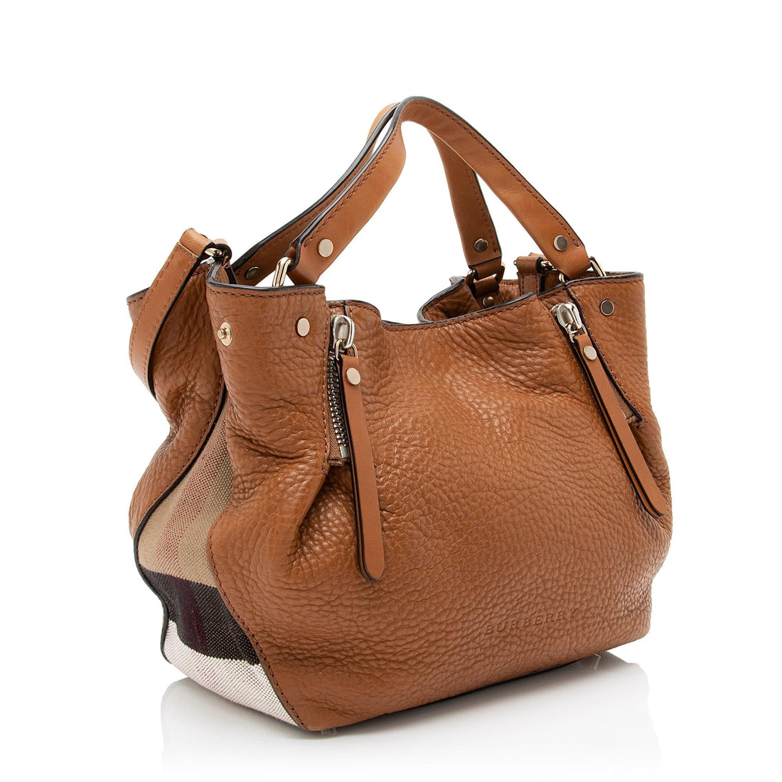 Burberry Calfskin House Check Maidstone Small Shoulder Bag (SHF-23705)