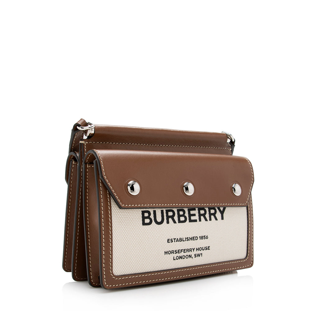 Burberry Smooth Calfskin Horseferry Print Title Mini Shoulder Bag (SHF-16316)