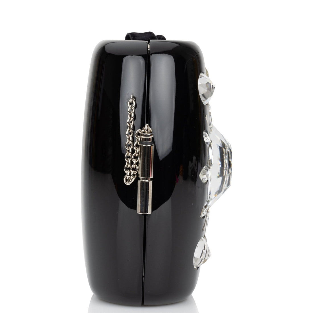 Chanel Minaudière Jewel Clutch Black Resin Silver Hardware