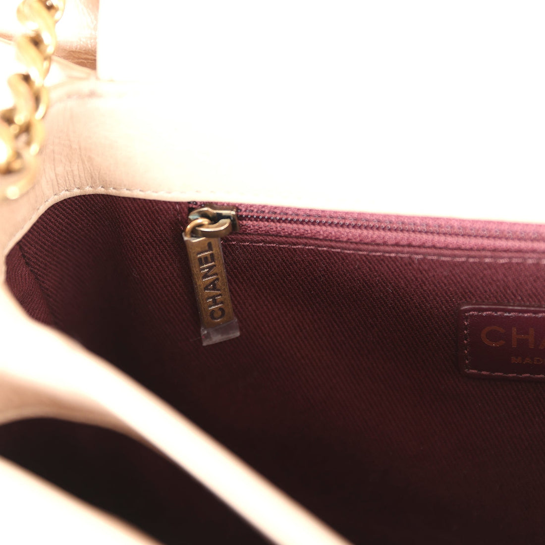 Chanel Perfect Edge Flap Bag Beige Aged Calfskin Antique Gold Hardware