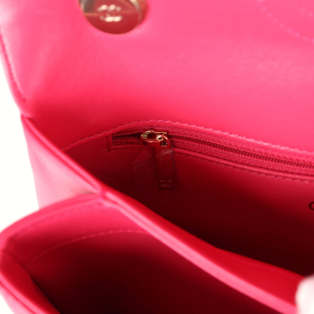 Chanel Medium Trendy CC Flap Bag Dark Pink Lambskin Light Gold Hardware