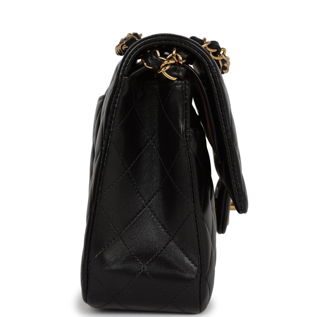 Chanel Medium Classic Double Flap Bag Black Lambskin Gold Hardware