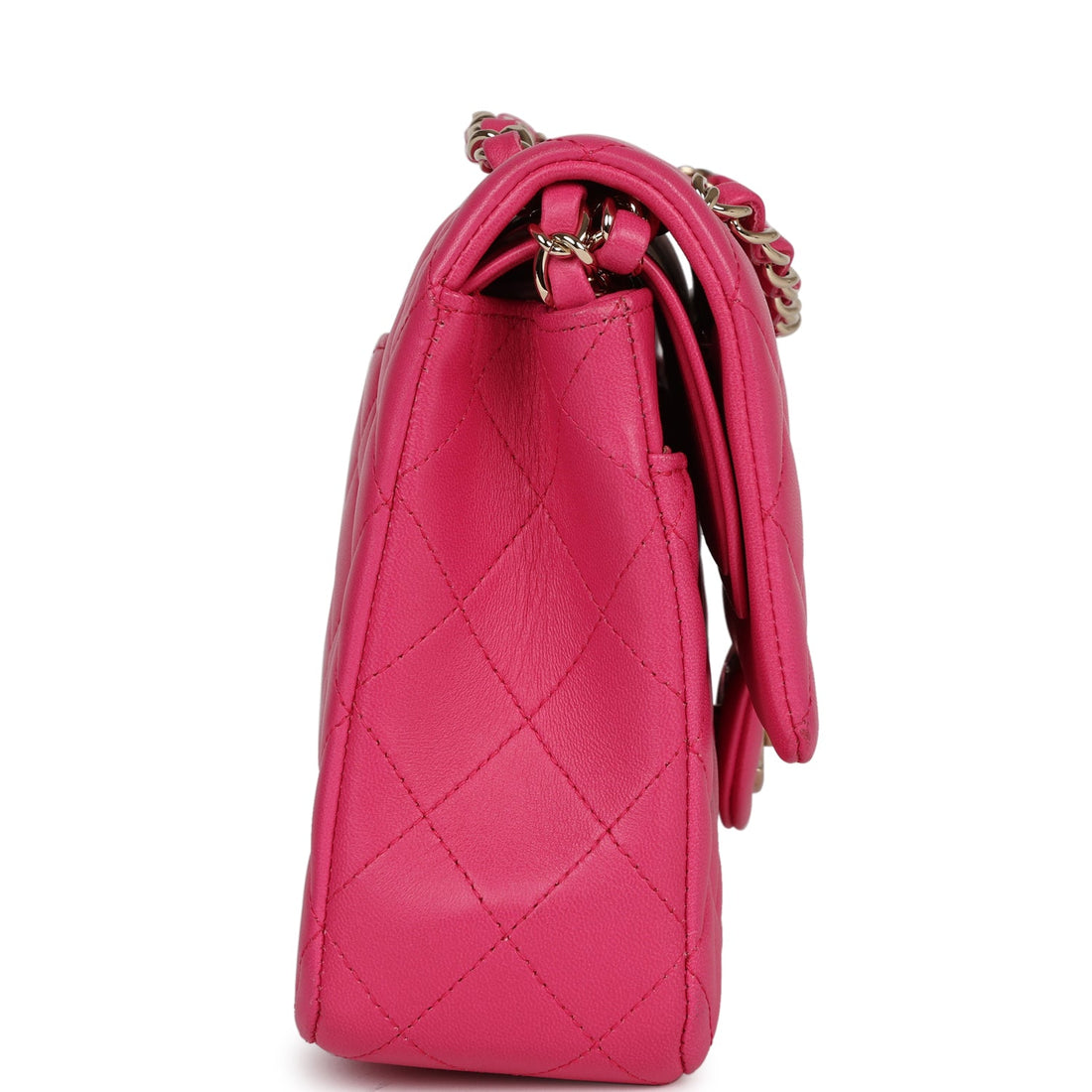 Chanel Medium Classic Double Flap Hot Pink Lambskin Gold Hardware
