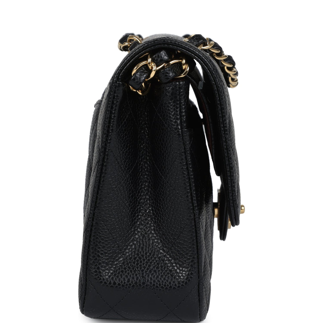 Chanel Medium Classic Double Flap Bag Black Caviar Gold Hardware