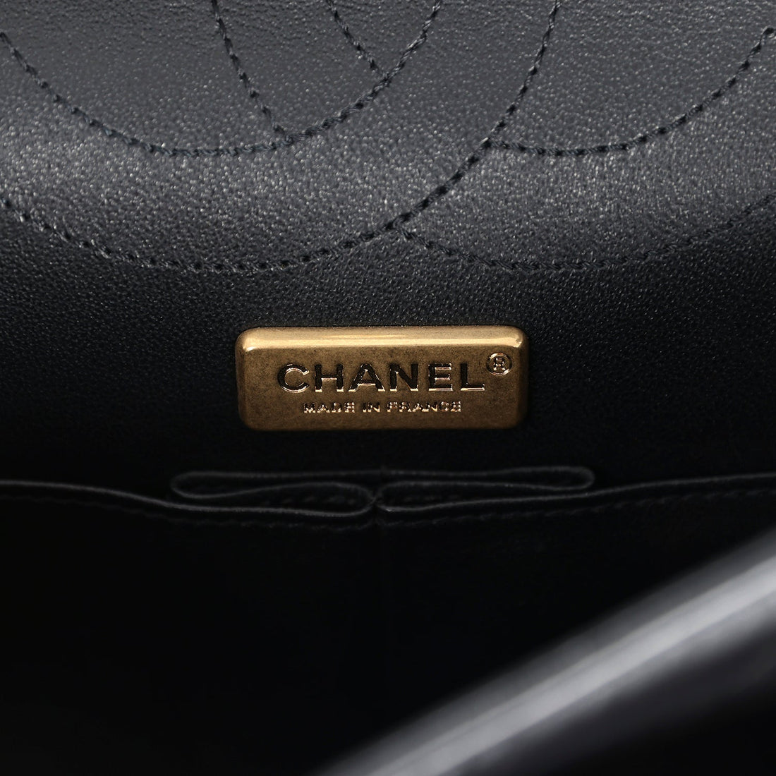 Chanel Small Reissue 225 2.55 Double Flap Lucky Charms Black Aged Calfskin Antique Gold Hardware