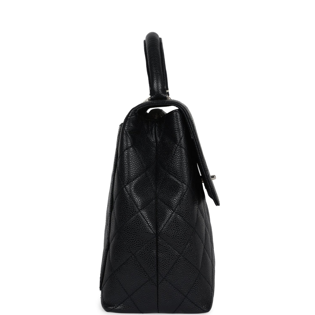 Chanel Kelly Flap Bag Black Caviar Silver Hardware