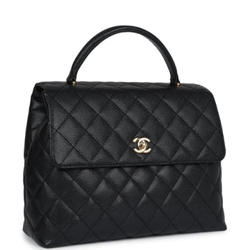 Chanel Kelly Flap Bag Black Caviar Gold Hardware