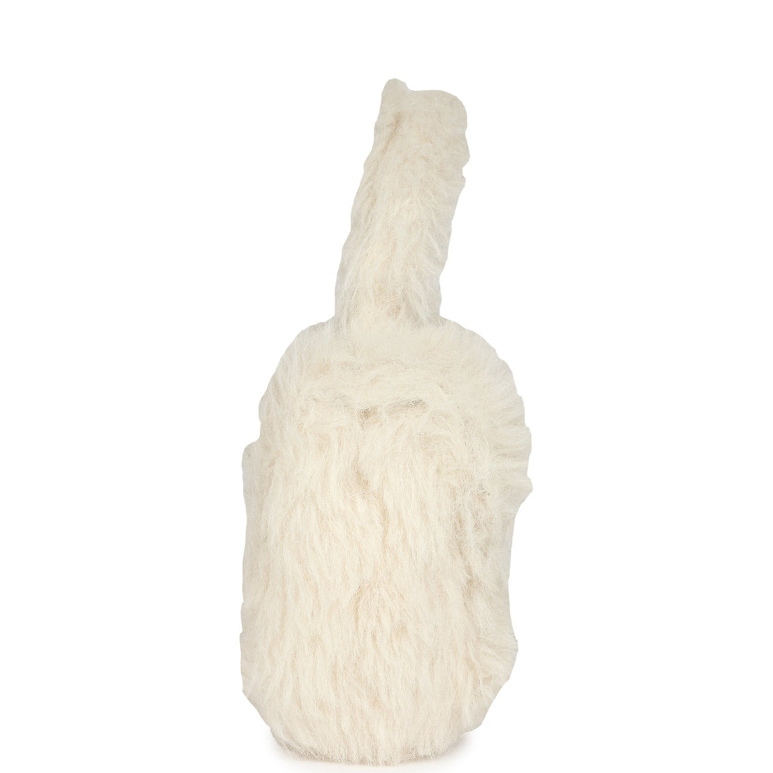 Chanel Micro Kelly Child White Rabbit Fur Gold Hardware