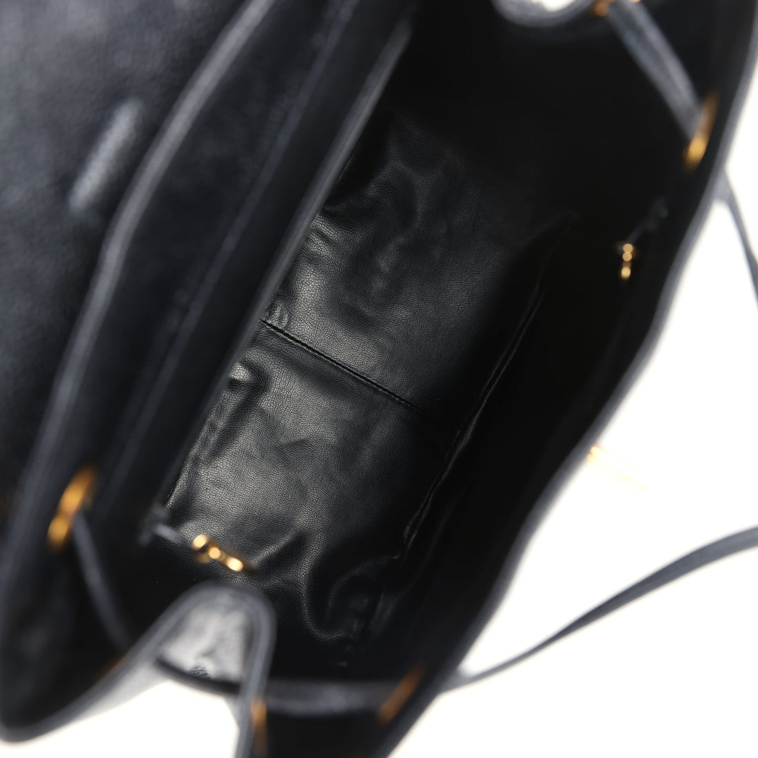 Vintage Chanel Medium CC Backpack Black Caviar Gold Hardware