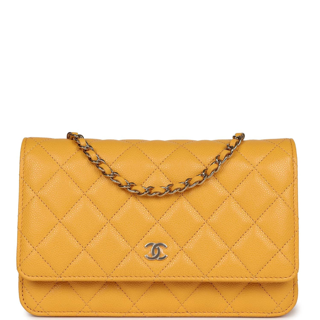 Chanel Wallet On Chain Yellow Caviar Gold Hardware
