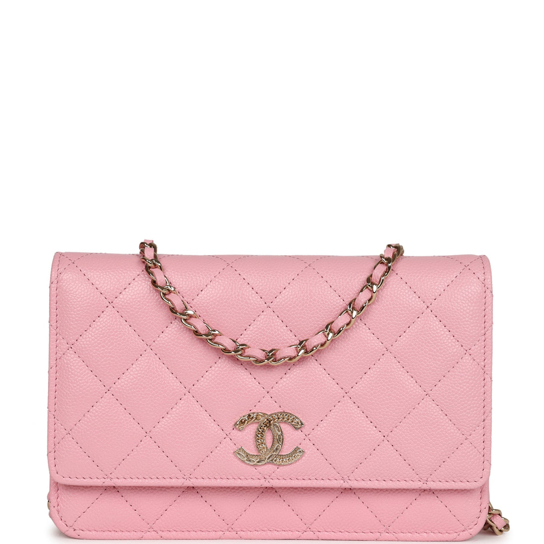 Chanel Wallet On Chain WOC Pink Caviar Gold Hardware