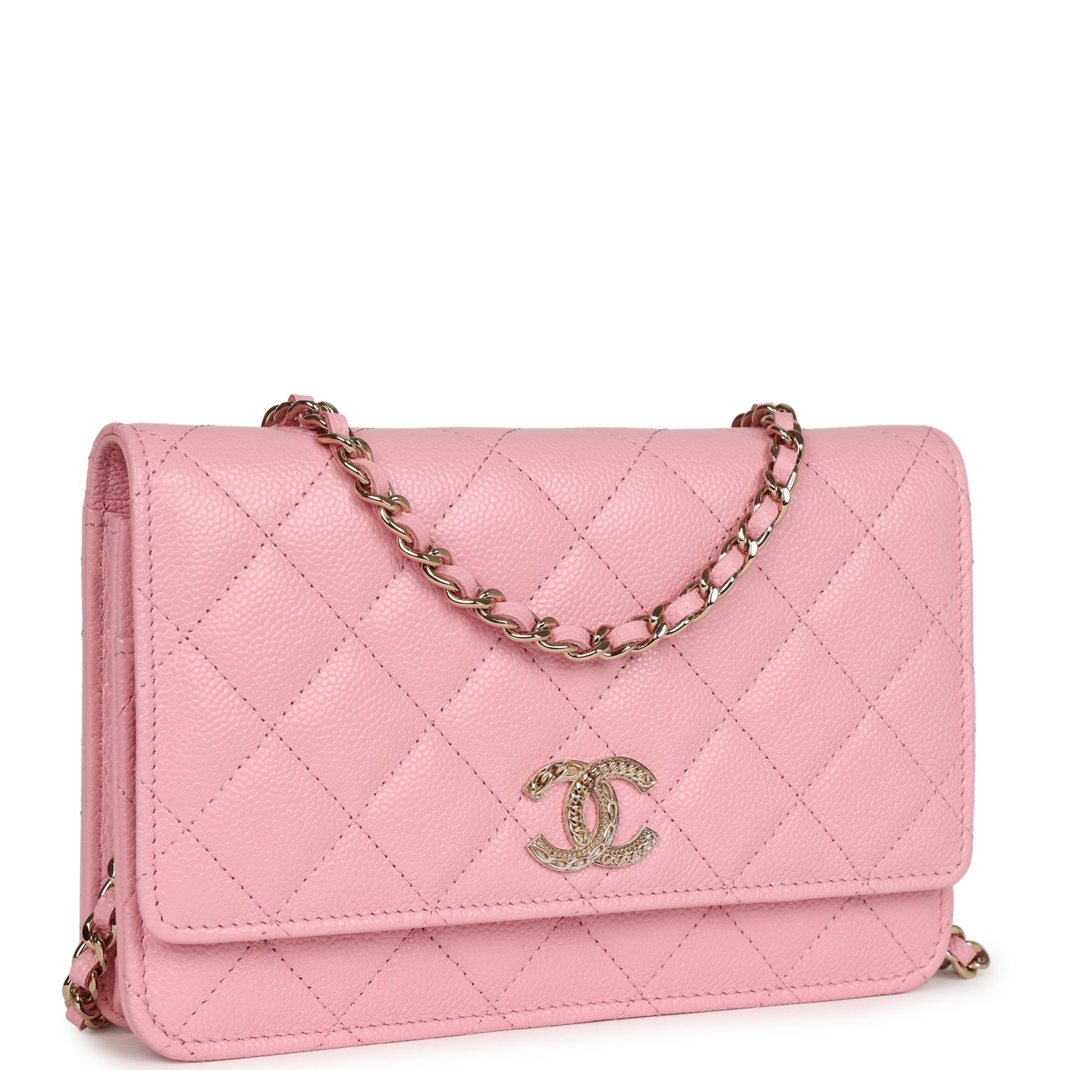 Chanel Wallet On Chain WOC Pink Caviar Gold Hardware